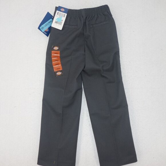 NEW Dickies Classic Fit Pants Reinforced Knee Chinos Boys Size 6 Regular Gray - Picture 4 of 6